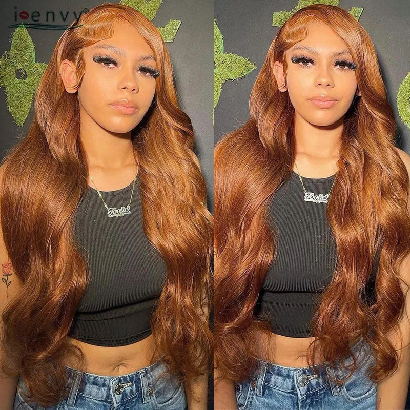 13x6 Ginger Blonde Lace Front Human Hair Wigs Body Wave Peruvian Transparent Lace Wigs 13x4 Orange Blonde Curly Lace Front Wig