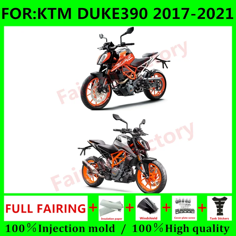 New ABS Motorcycle Whole Fairings Kit fit for KTM DUKE 390 2017 2018 2019 2020 2021 Bodywork full fairing kits set