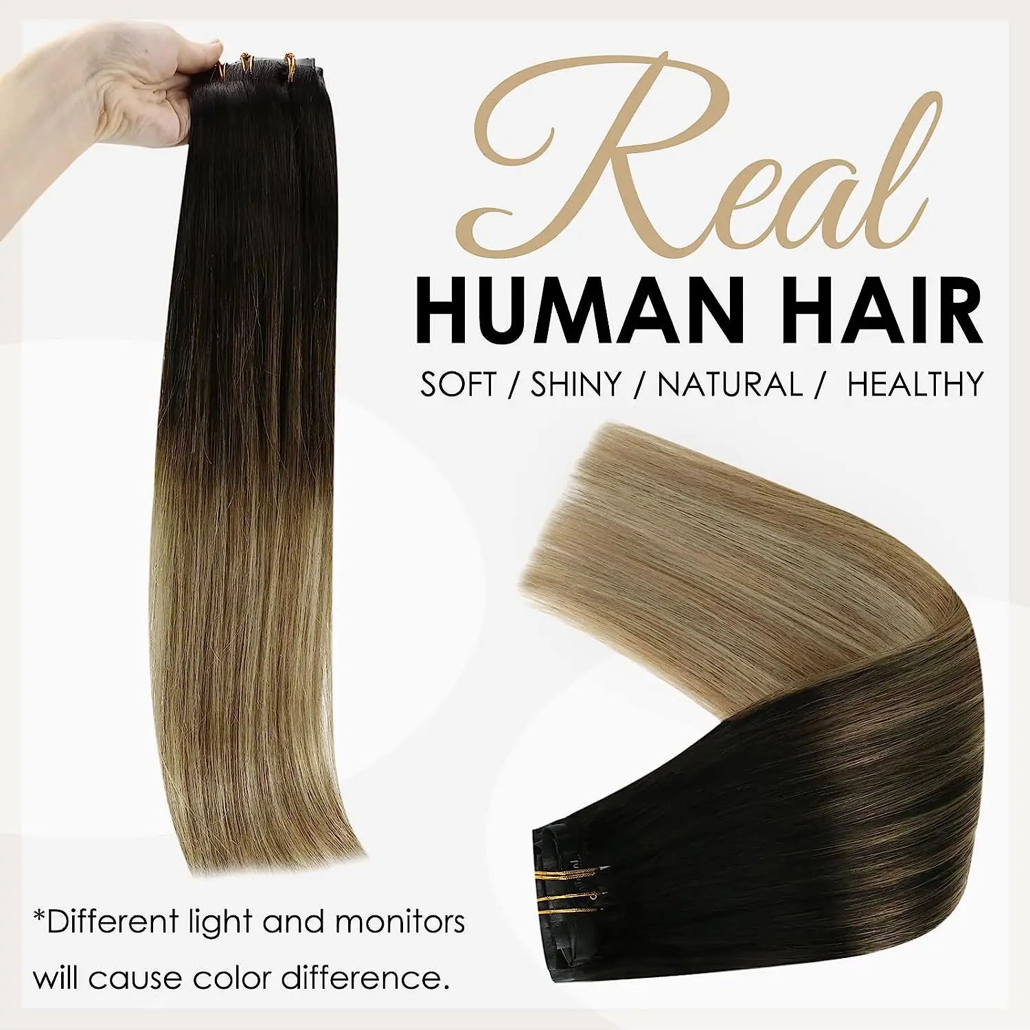 Full Shine Hair Extensions Clip in Human Hair 8pcs 120g Silky Straight Brazilian Clip in Hair Extensions Remy Hair Pu Weft Clip