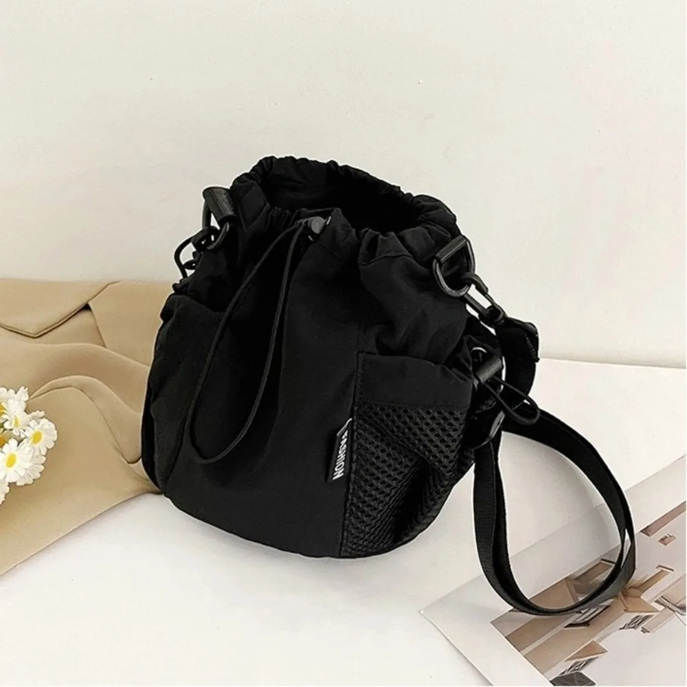 HOMEFISH Tragbare Einzel-Schultertasche aus Nylon, Einfarbig, Kleine Tasche, Leichte Umhängetasche für Outdoor-Aktivitäten – Detail 6
