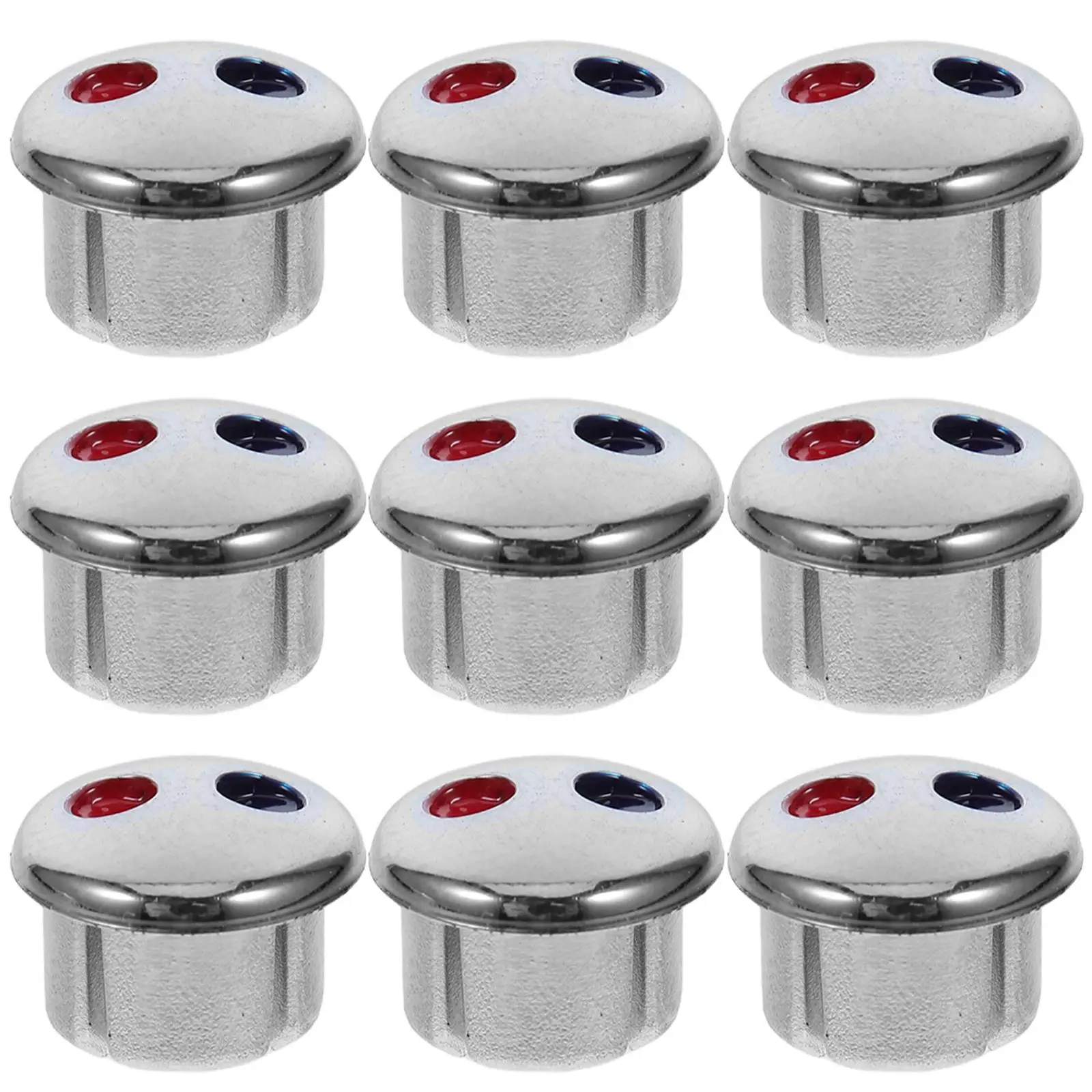 

10 Pcs Red Blue Decorative Caps Faucet Handle Covers Hot Cold Water Temperature Indicator Buttons Bathroom Kitchen Replacement