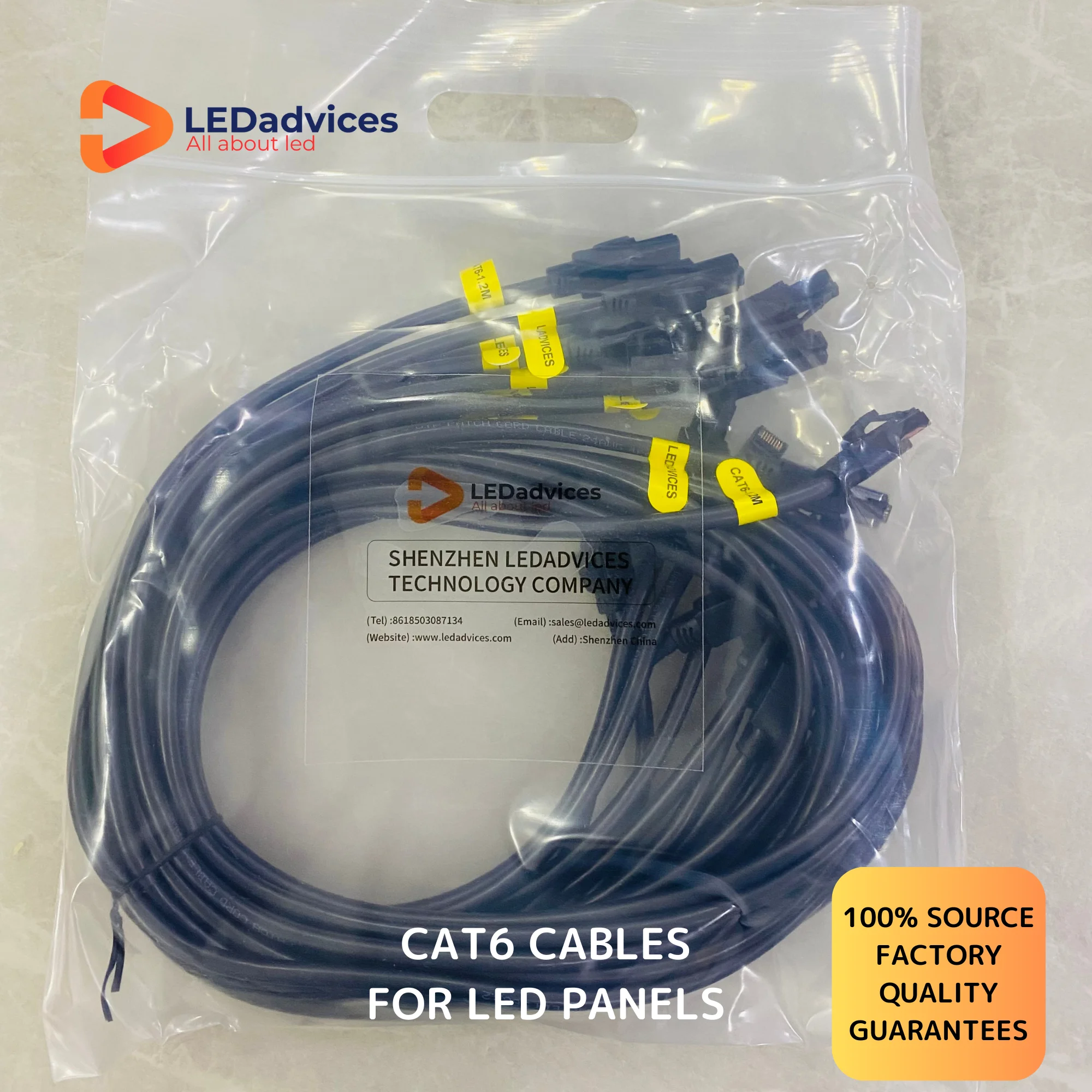 Imagem -04 - Ledadvices-cabos Ethernet Super Macios Painéis de Led Resistente ao Frio40 Graus Utp Cat6 1m 24awg 10 Pcs