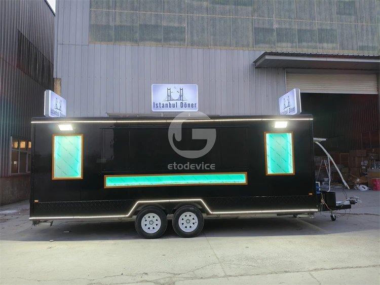 Customized Direct Factory Mobile Electric Towable Food Truck Container Kitchen Restaurant With Full Equipment For Food Services