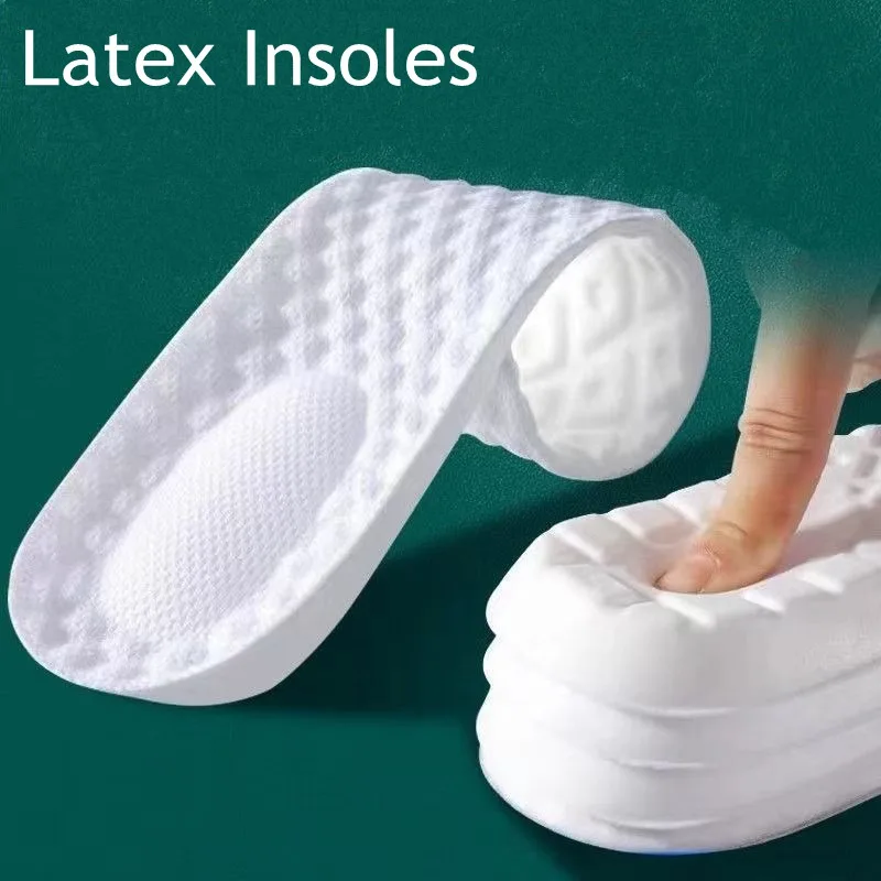 

Soft Latex Insoles for Feet Running Sports Shoes Insole Comfort Shock Absorption Baskets Shoe Sole Men Woman Non-Slip Shoe Pads