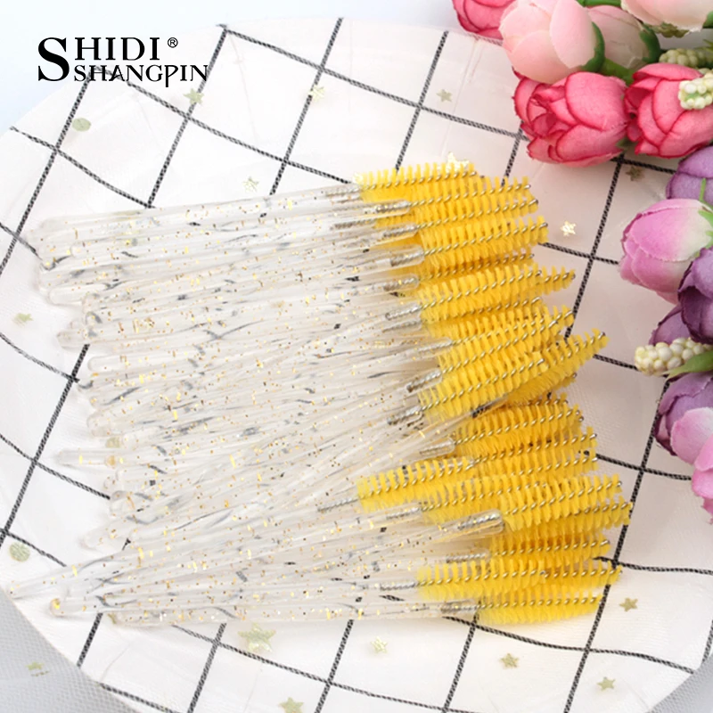 5/50 قطعة المتاح رمش فرش الرموش تمديد مزيج أدوات ماكياج الحاجب فرشاة عصي الماسكارا قضيب التخزين المؤقت مستحضرات التجميل #5