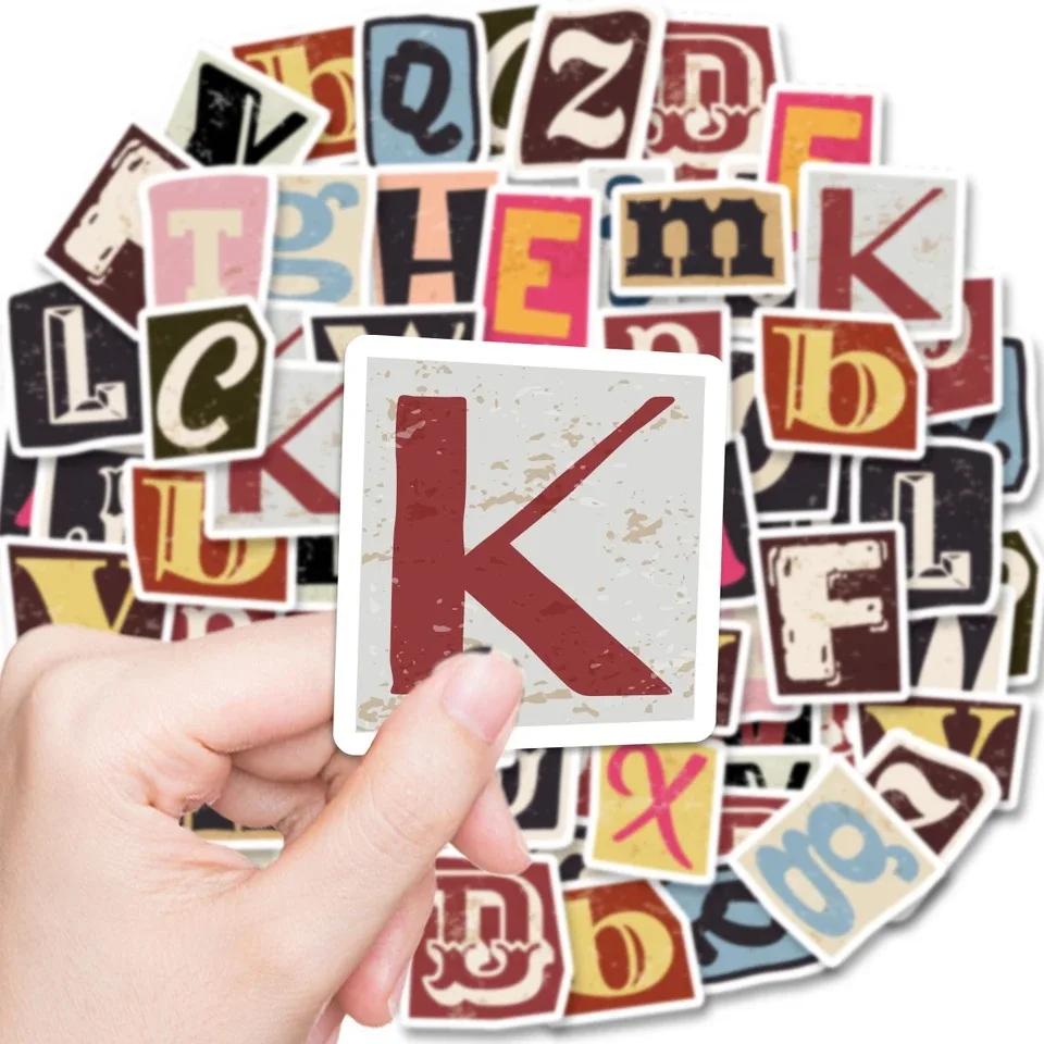 Retro Letters Kleurrijke Engelse brief Stickers DIY Student Briefpapier Notebook Dagboek Journal Sticker Voor Scrapbooking Planners