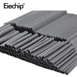 127pcs/lot Thermoresistant tube Shrink wrapping  2:1 Black heat shrink Sleeving set Wire Cable Polyolefin Wrap Tubing