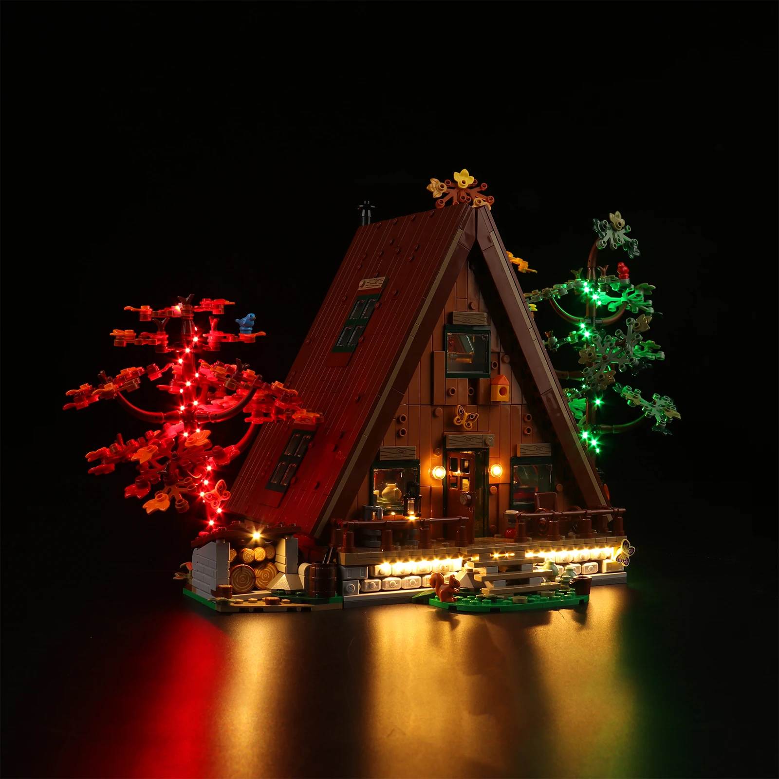 Vonado LED Light For Ideas 21338 A-Frame Cabin Lighting DIY Toys Only Lamp+USB Power Cable (Not ​Include the Model)