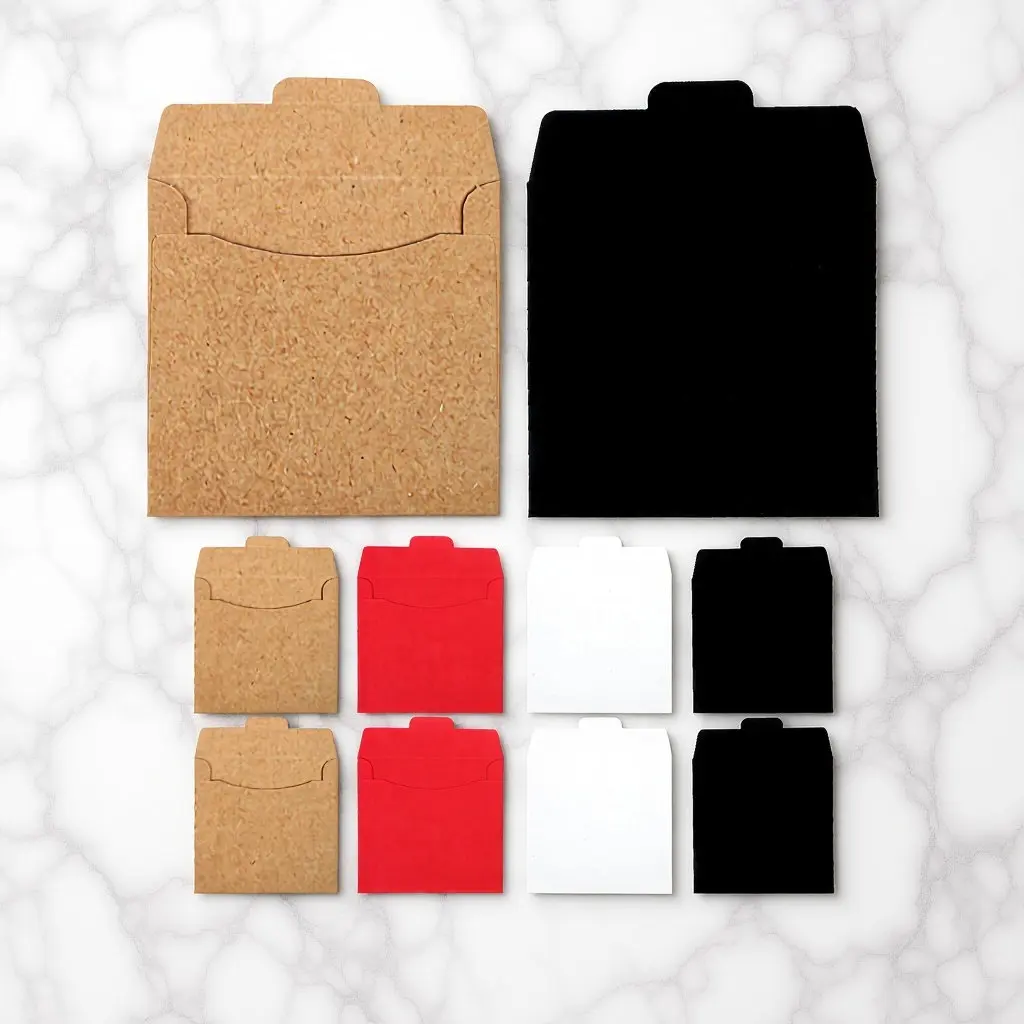 20Pcs Kraft Paper Cd Dvd Sleeves 4 Colors for Organization DIY Labeling Scratch Protection Portable Media Storage Home Office