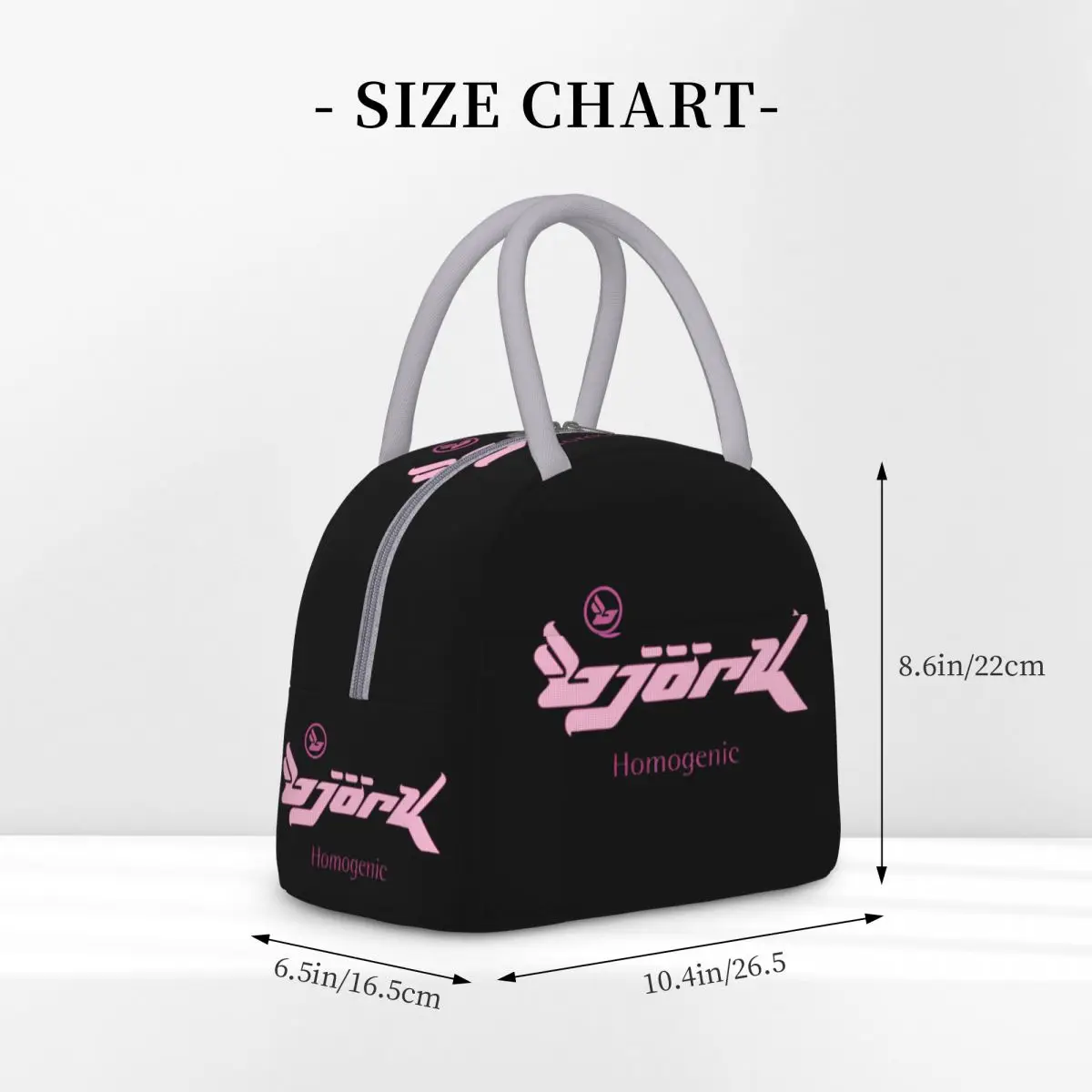 Insulated Lunch Tote Bag Bjork Homogenic Logo Pink Accessories Food Box Causal Thermal Cooler Lunch Box For School