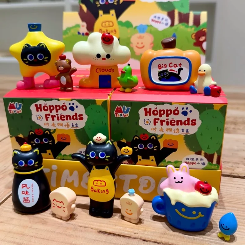 

Новые друзья, история времени, слепая коробка, милый мультяшный котенок, ручная работа, подарок на день рождения для подруги, украшение для настольной сцены компьютера, в наличии