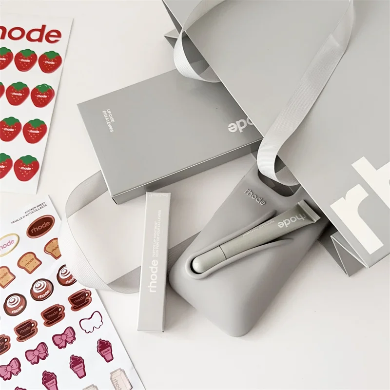 آيفون 17/ 17 الهواء/17 برو/17 برو ماكس غطاء الساخن ليمونتييني المحمولة ملمع الشفاه هايلي رود سيليكون حامل هاتف الفتيات شنطة هدايا