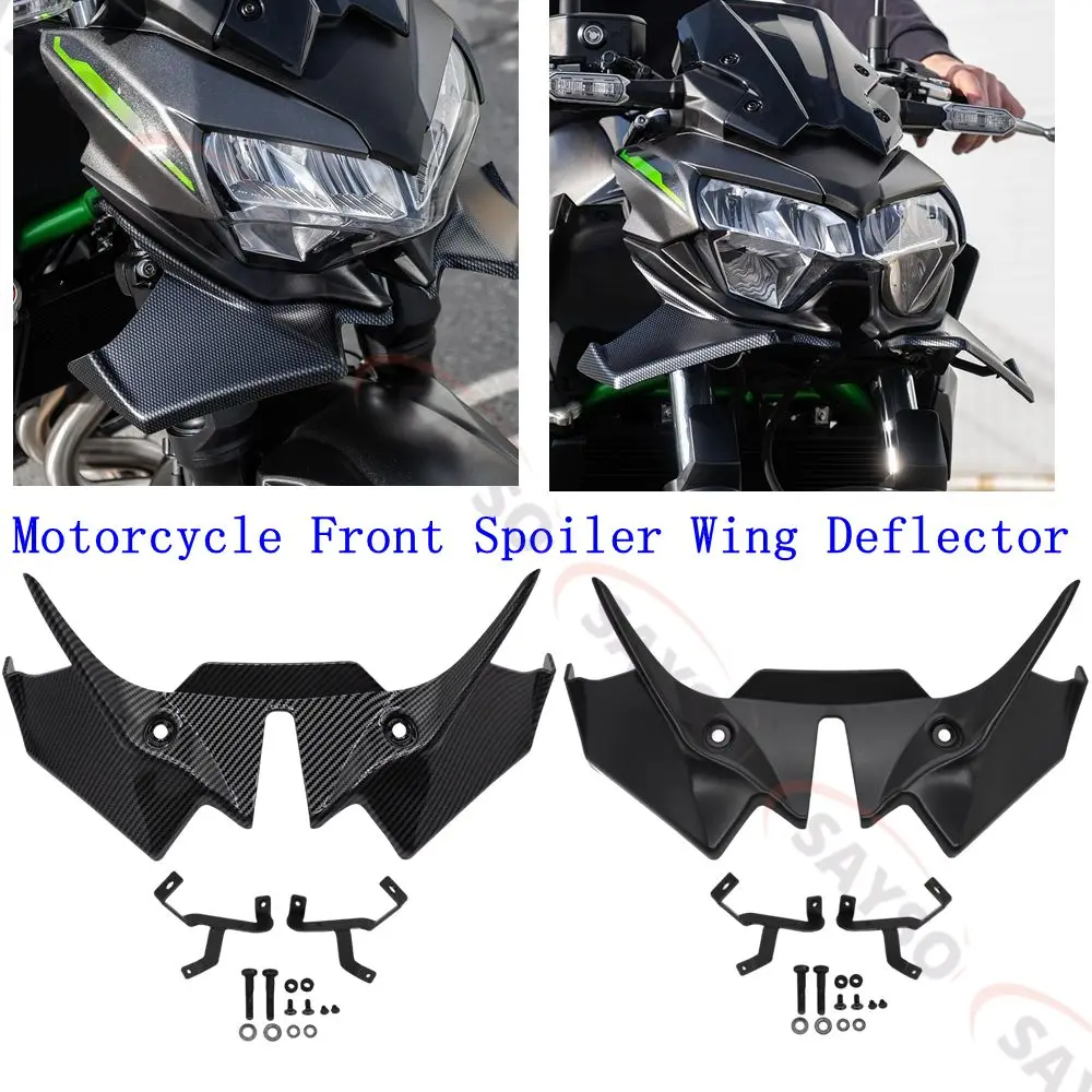 

Для Kawasaki Z650 Z 650 z650 2020-2023 2024 мотоциклетный передний спойлер, дефлектор крыла, передняя прижимная сила, обтекатель крылышка, спойлеры