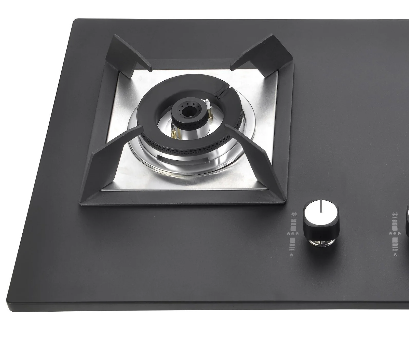 2-Burner Gas Stove - Happy Home Tempered Glass Built-in/Table Top Cooktop for Household Kitchens, Energy Efficient