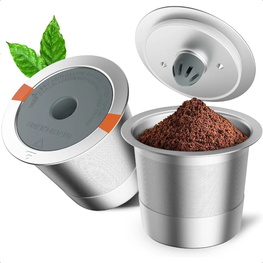 

Многоразовые чашки K и капсулы для кофе для кофеварки Keurig 1.0 2.0, фильтр для кофе из нержавеющей стали, 2 шт.