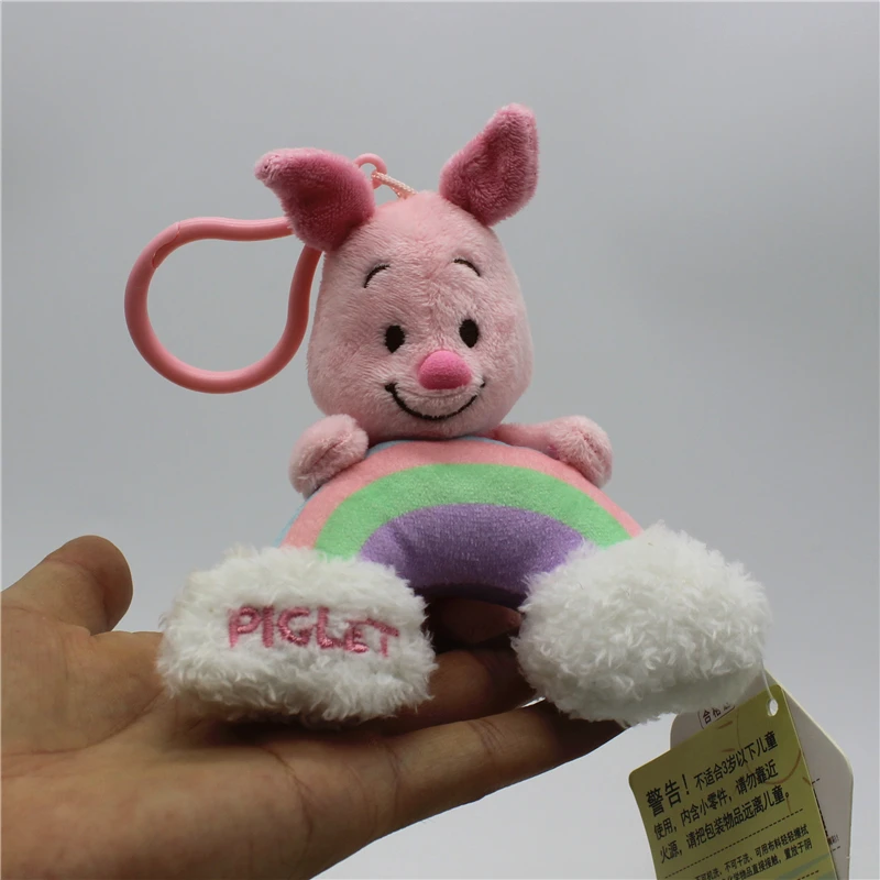 

1piece Disney 12cm the pooh friend 's piglet pig Plushies Stuffed Movie Anime cute PIG Bag Pendant Key Chain toys