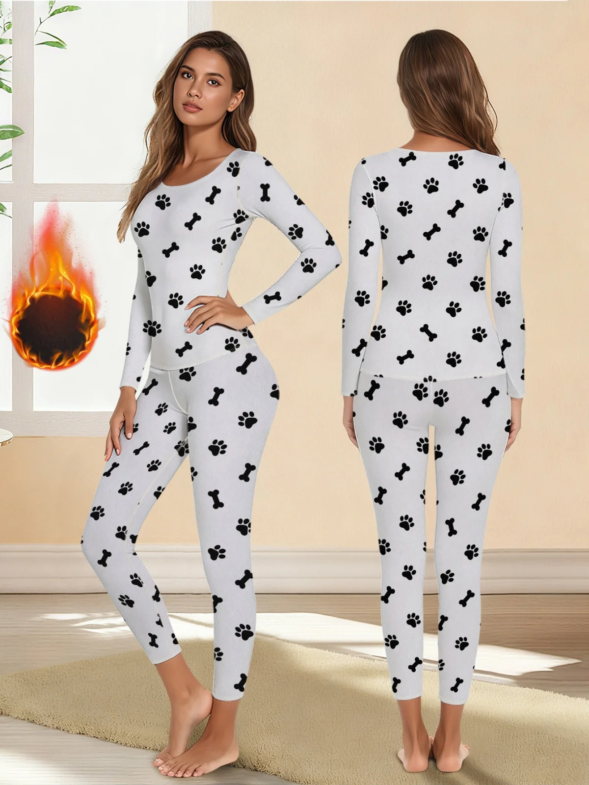 

1 комплект, теплое термобелье, сексуальное женское нижнее белье, длинные кальсоны, женские комплекты в форме, женская термоодежда со средним воротником