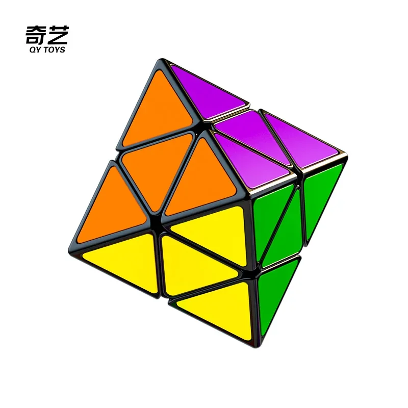 [CubeFun]QiYi FTO 2x2 Skewb Diamond Magnetic Magic Cube Rotating Octahedron Stickerless Educational Toys Children For Gifts