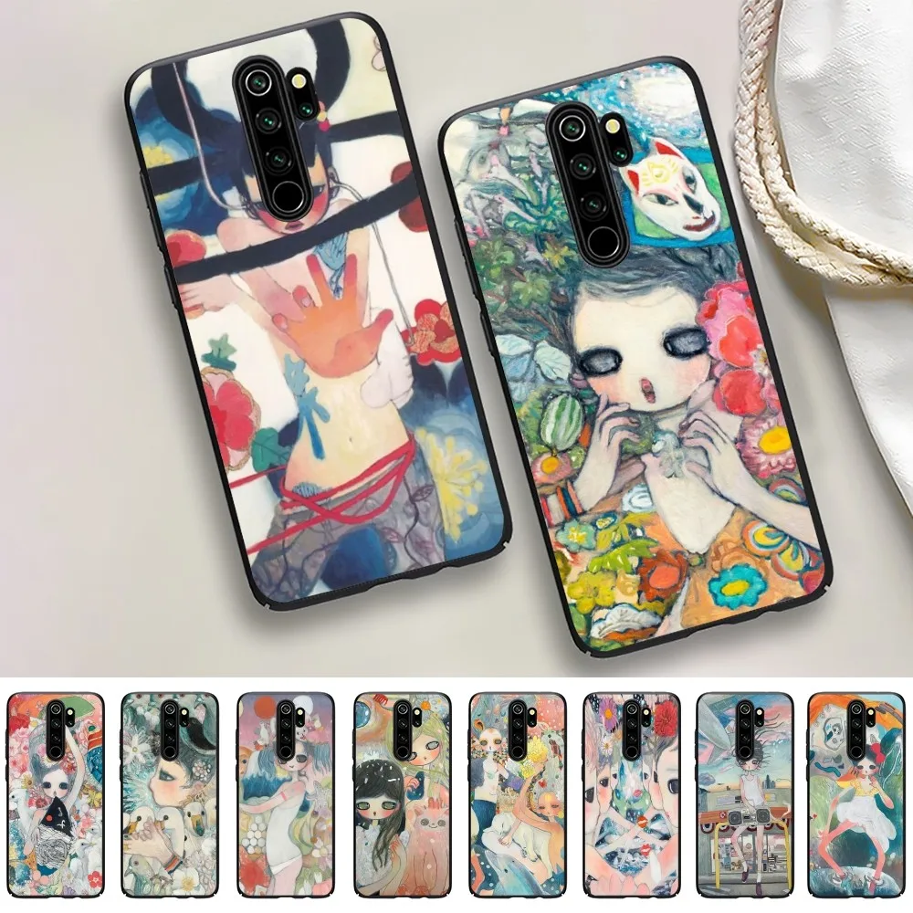 Aya Takano Art Phone Case For Redmi 5 6 7 8 9 10 plus pro 6 7 8 9 A GO K20 K30 K40 pro plus F3 Fundas