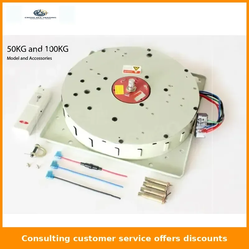 DDJ50 Electric Winch Light Lifting System 50KGS (110lbs) Capacity 4m Auto Remote Chandelier Hoist for Lighting Lamp Motor