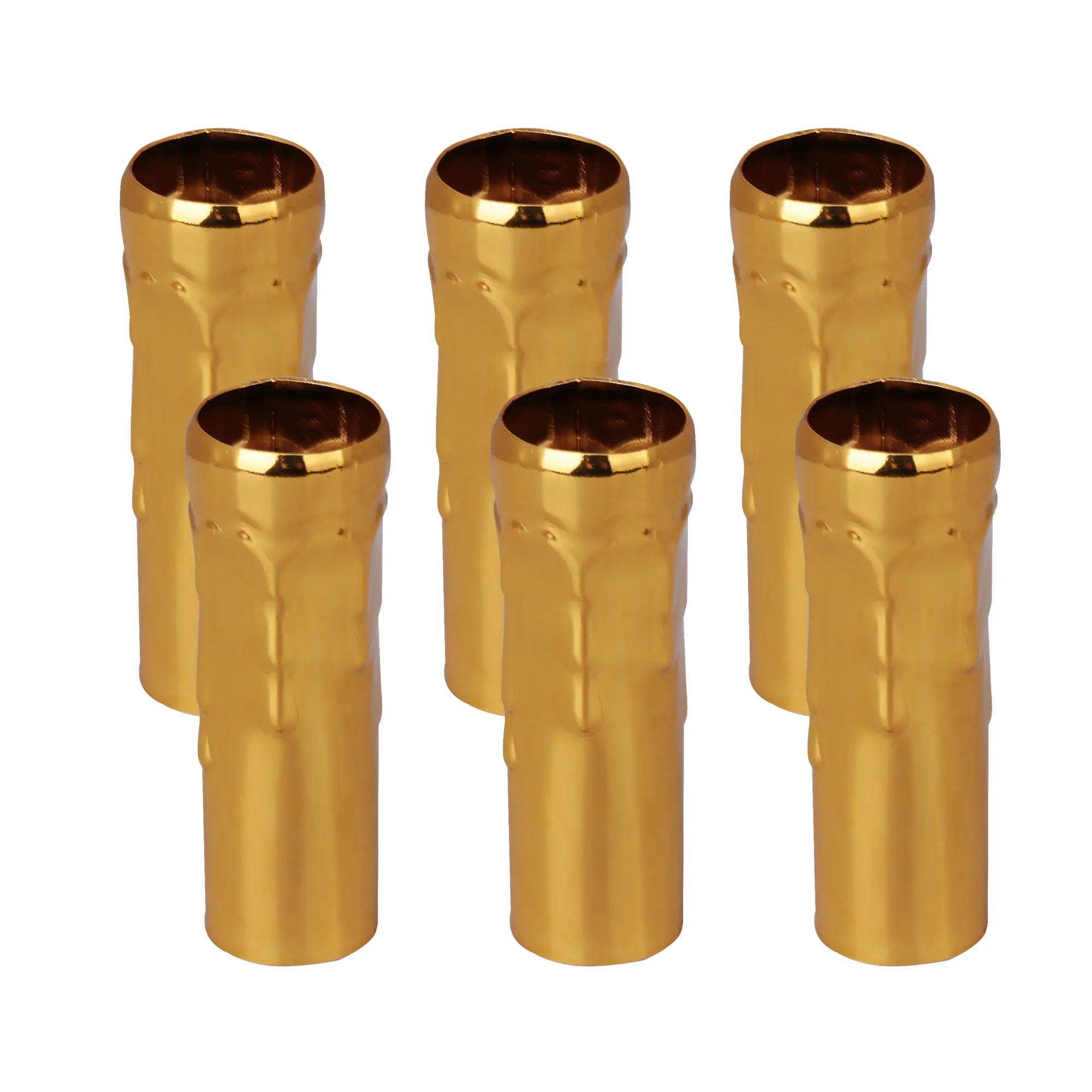 25mm Dia Golden Chandelier Cover Candle Socket Cover Sleeves Set of 6