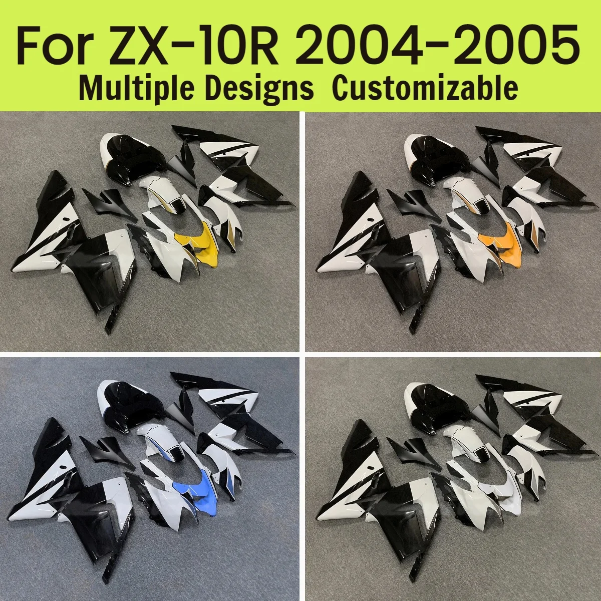 For Kawasaki ZX10R 2004 2005 Fairing Body Kit ZX 10R 04 05 Hot Style Motorcycle Custom Sportbike Fairings Set