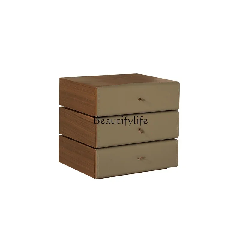 

ls 18 -*Creative rotating bedside table New light luxury high-end bedside three-bucket cabinet