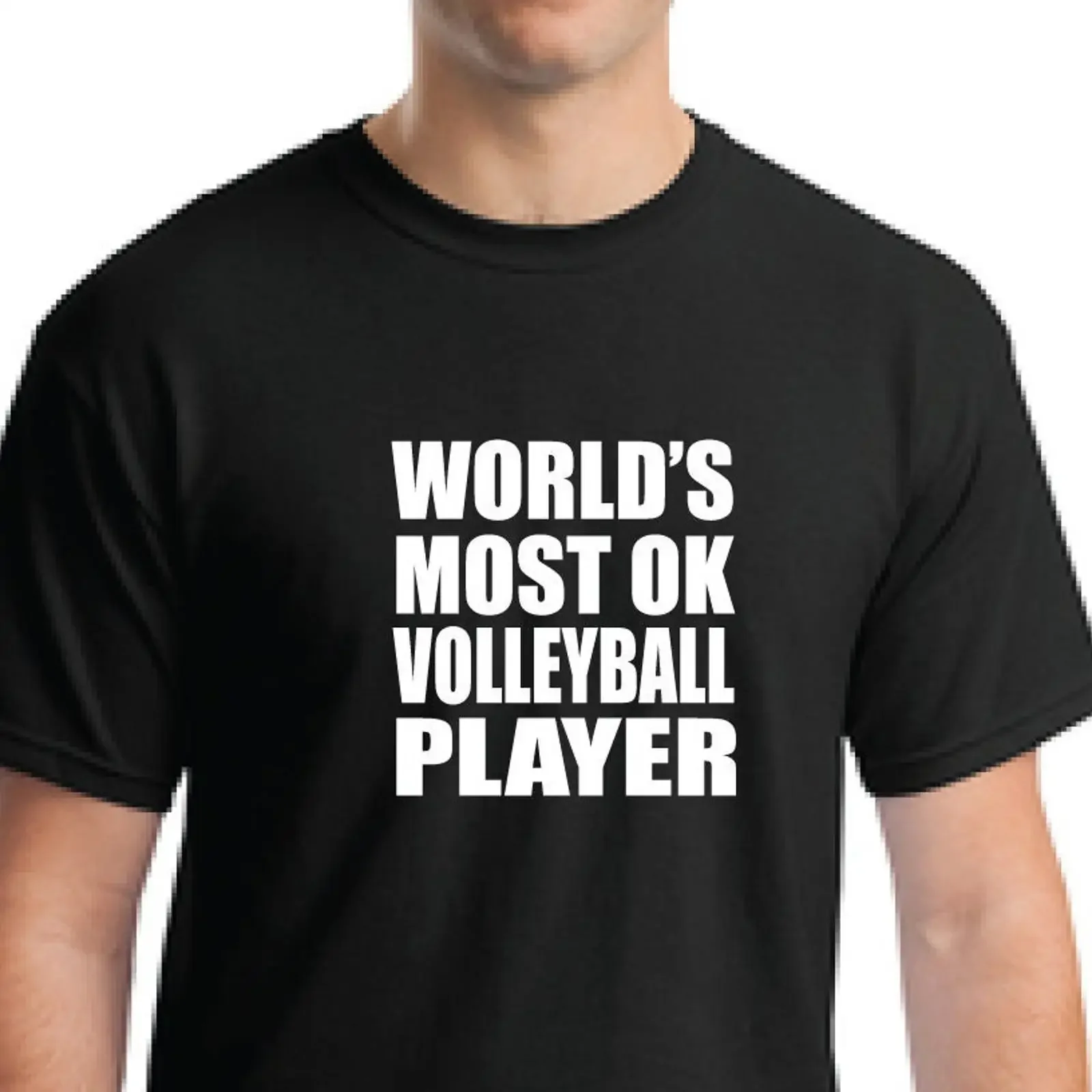 World's Most OK Volleyball Player Funny Slogan T Shirt Casual for Fans Birthday Father's Day  vintage Washed designer clothes
