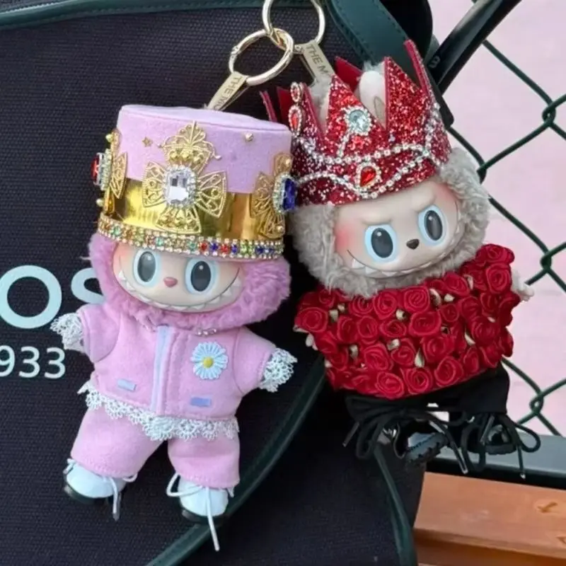 

17cm Doll Clothes For Labubu Gd Concert Same Labubu Mini Doll'S Clothes Rose Jacket Crown Set Outfit Accessories Korea Kpop