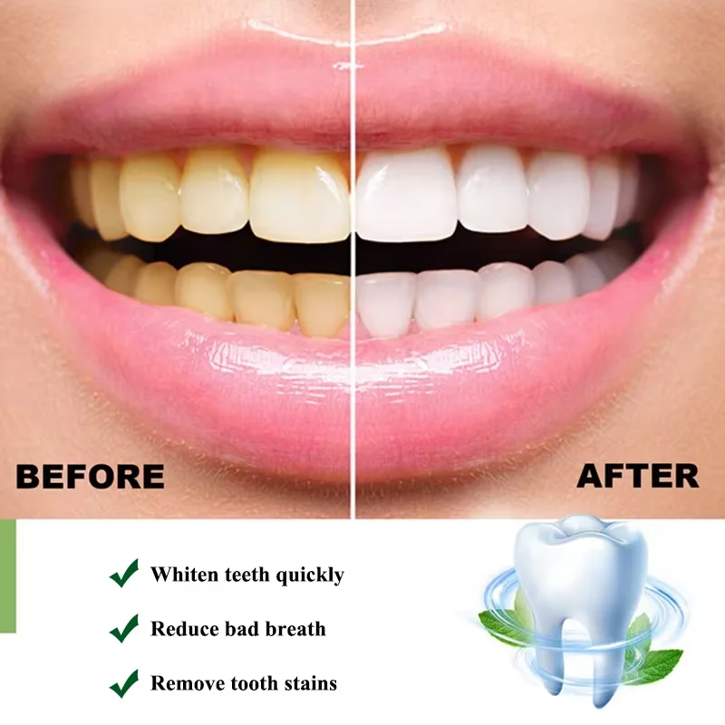 Teeth Whitening Tooth Powder Toothpaste Bleaching Remove Dental Plaque Stains Cleaning Oral Hygiene Fresh Bad Breath Tooth Care