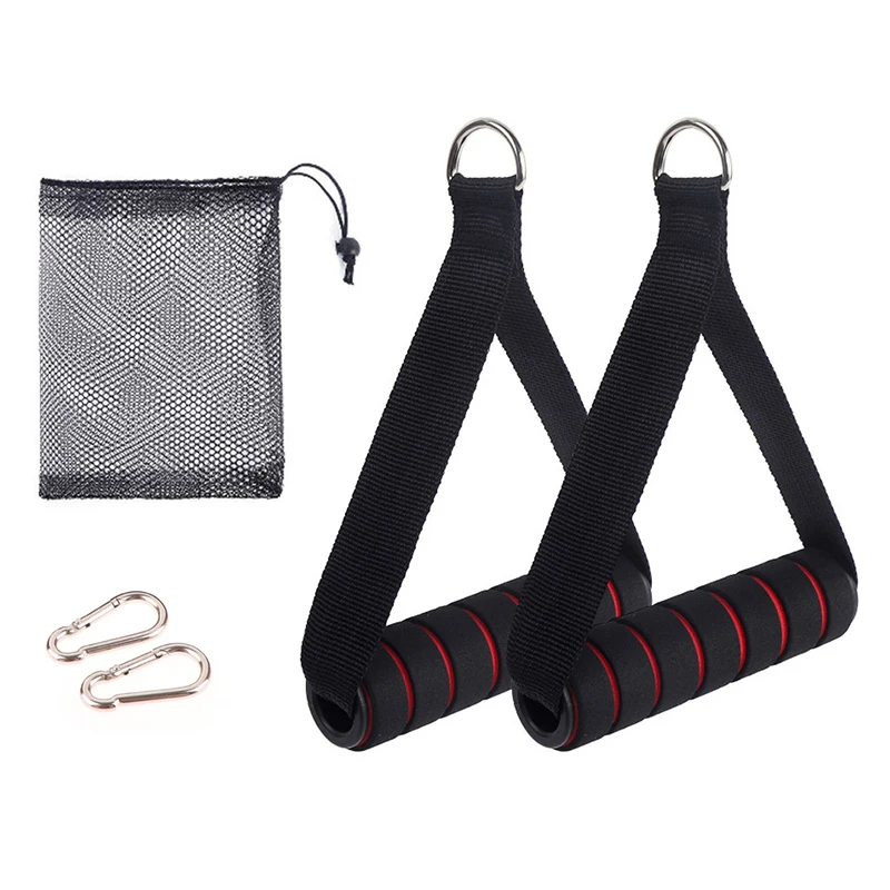Heavy Duty Cable Machine Handle With Hook D-Ring Metal Gym Handles Grip Workout For Yoga Exercise Workout Power Bands Gym-New