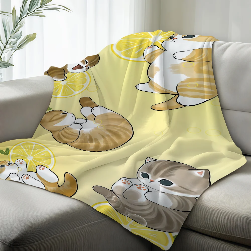Cartoon M-Mofusand C-cat Cute Blanket Suitable For Sofas Beds Offices Cars Outdoor Travel An Ideal Gift For Friends Family