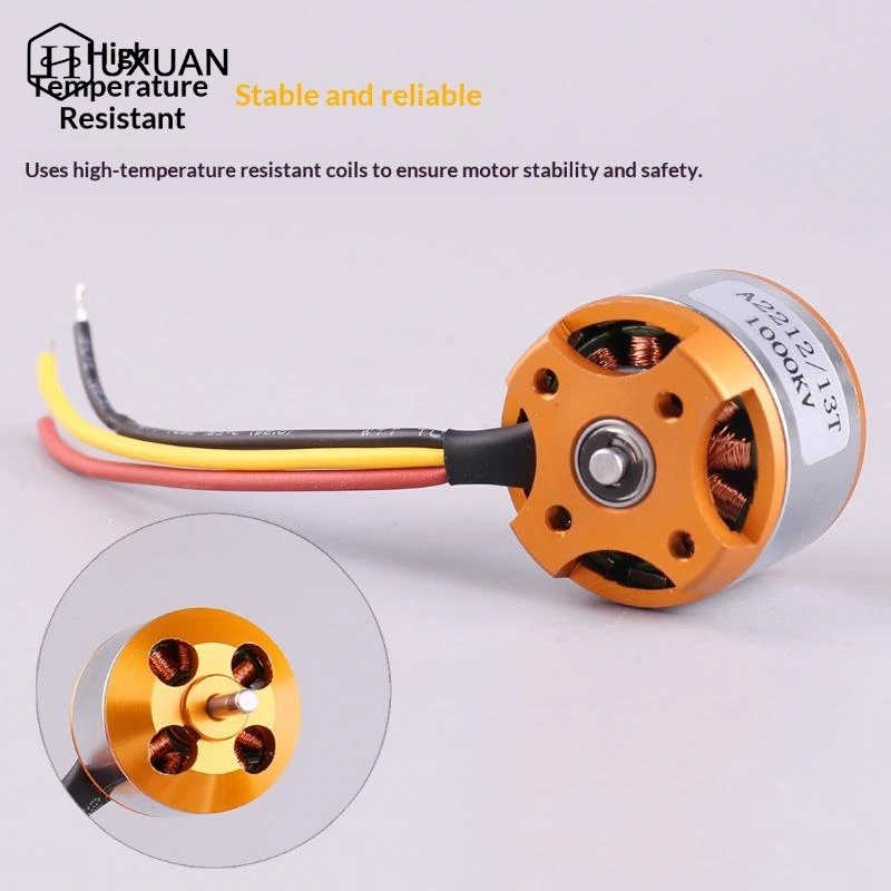 1 مجموعة 1000KV 1400KV 2200KV A2212 فرش السيارات لطائرة RC متعددة المروحيات فرش Outrunner المحرك #1