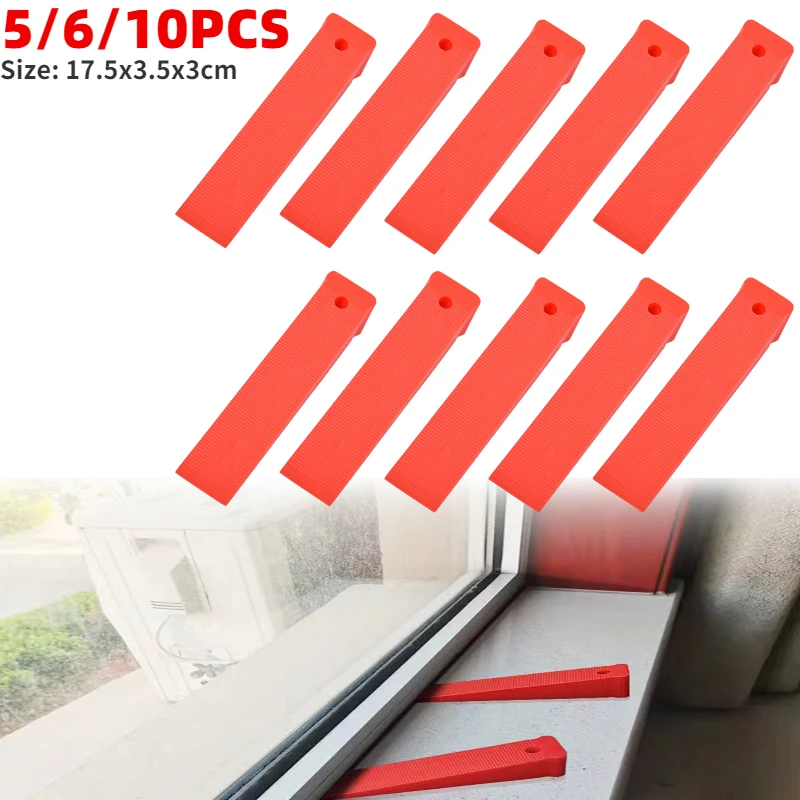 5/6/10pcs Plastic Locator Spacer Leveling Position Anti Slip Wedges Shims Door Window Installation Woodworking Construction Tool