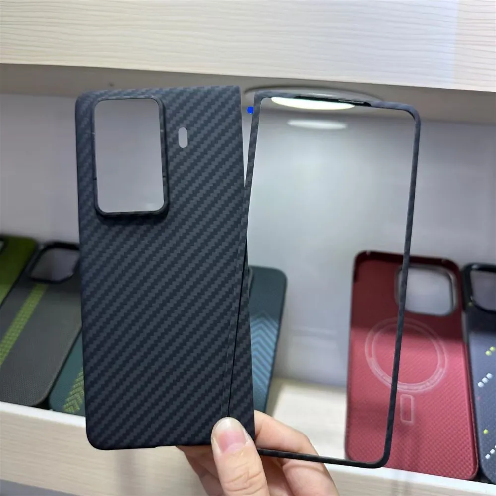 Funda delgada de aramida de fibra de carbono Real auténtica para Honor Magic Vs3, carcasa dura mate