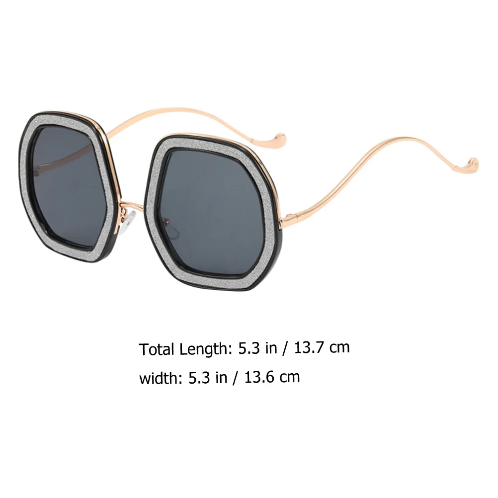 

Women Sunglasses Blue Retro Giant Trendy Round Lightweight Durable Sturdy Structure Outdoor Sun Protection