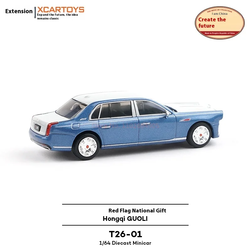 Xcartoys 1/64 Hongqi Guoll Auto Legering Speelgoed Motorvoertuig Diecast Metaal Model Kinderen Kerstcadeau Speelgoed Voor Jongens