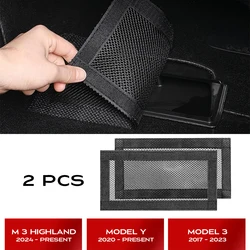 2 Pcs For Tesla Model Y 3 Highland 2024 Air Vents Cover Under Seat Outlet Protector Anti-blocking Dust Mesh Interior Accessories