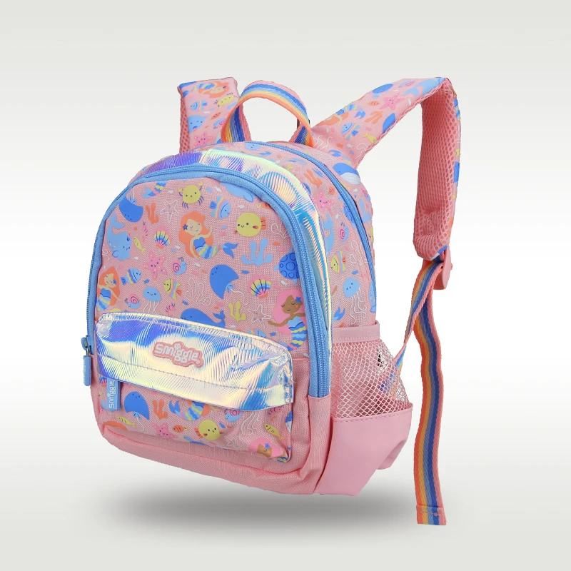 Австралийский оригинальный Лидер продаж, школьный рюкзак для девочек Smiggle, милый оранжевый школьный рюкзак с русалочкой для детского сада, 11