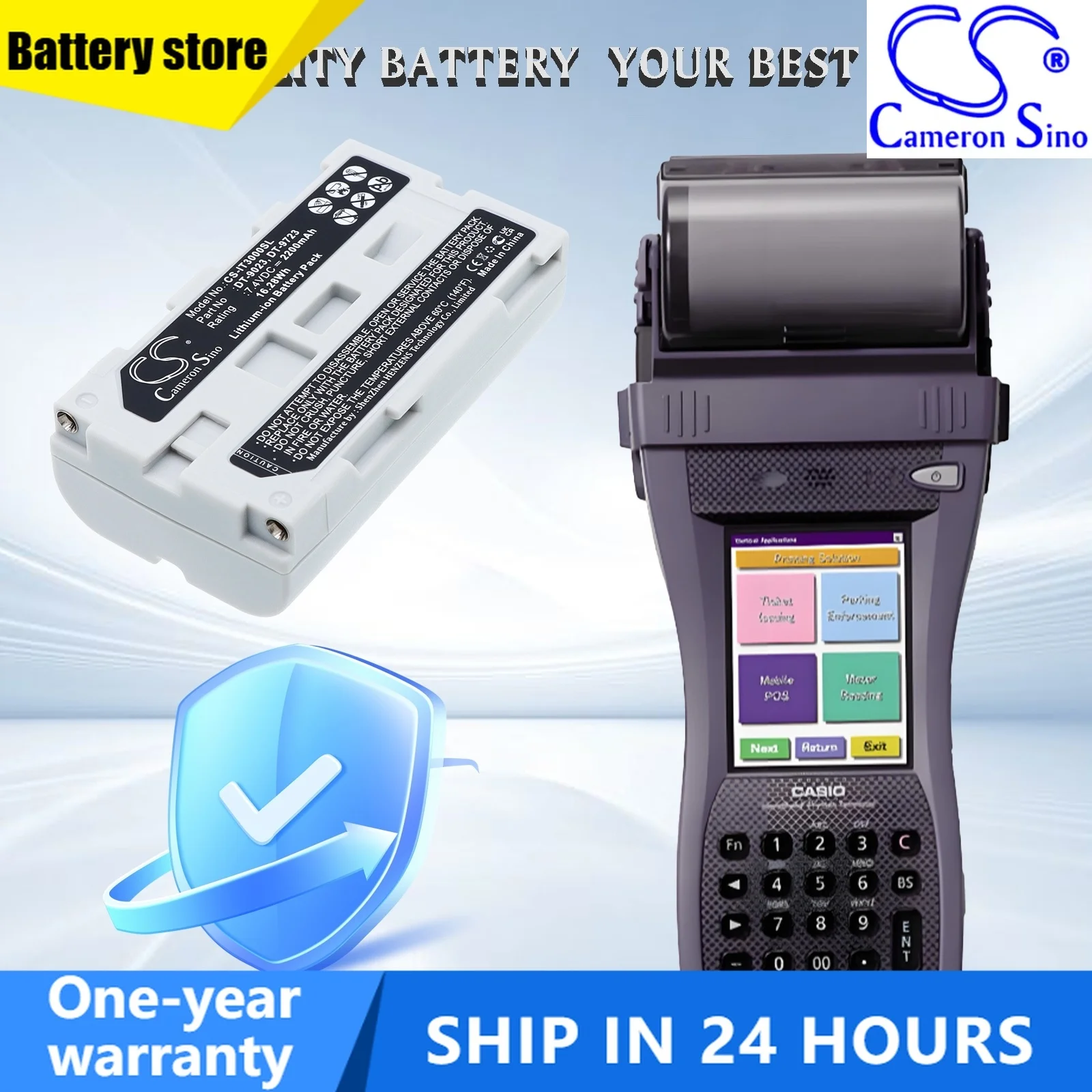 Replacement 2200mAh Battery DT-9023 DT-9723 for Casio IT2000  IT-2000  IT-2000D30E  IT-3000  IT3100  IT-3100  for Epson TM-P60