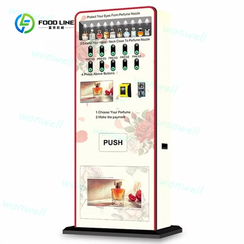 Perfume dispenser with 10 styles of scent test combinations Vending machine version 2.0 SDK features Perfume bar features