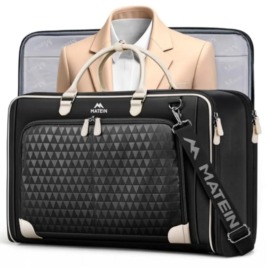 

MATEIN Carry On Garment Bags for Airplanes, Women Travel Garment Bags for Dresses Up to 5 Suits with Aroma Pads and USB, Conver