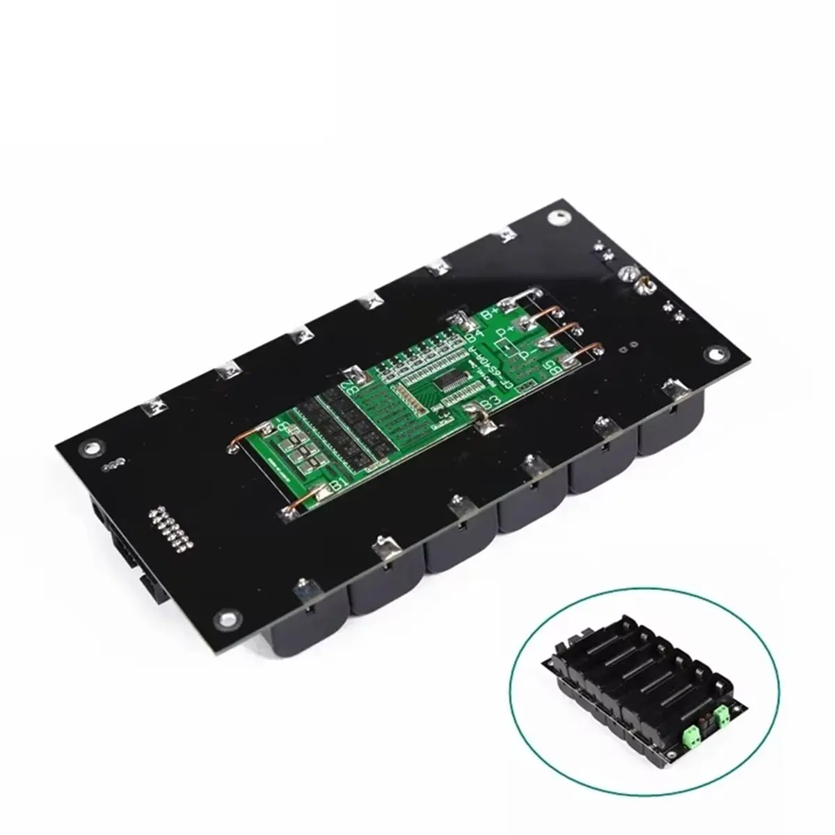 A24I 21700 Battery Holder 6S with 40A 24V 21700 Power Wall/Battery Box Balancer Board Battery Case Diy Kit 6S1P