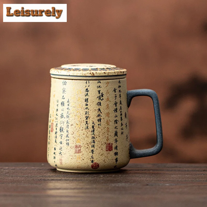 

400ML Blue And White Firestone Red Coffee Mug Milk Cup Afternoon Tea Mug Beverage Bottle Personal Office Water Cup Teaware Gift