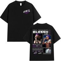 Rapper Blessd SI SABE Album 2025 T-shirt Men's Women Vintage Fashion Short Sleeve T Shirt Cotton Casual Oversized T-Shirts Tops