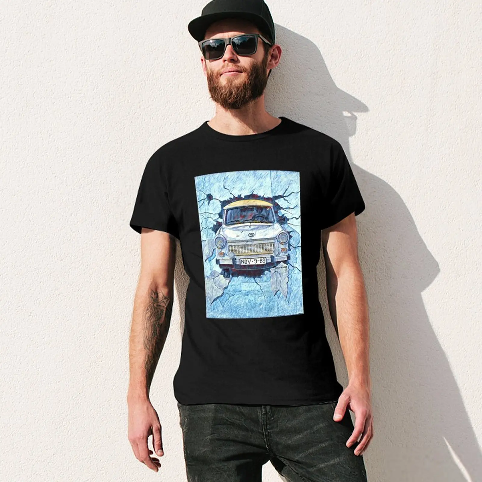 Test the Rest, East Side Gallery, Berlin Wall T-Shirt heavyweights tops korean fashion topping t shirts for men pack
