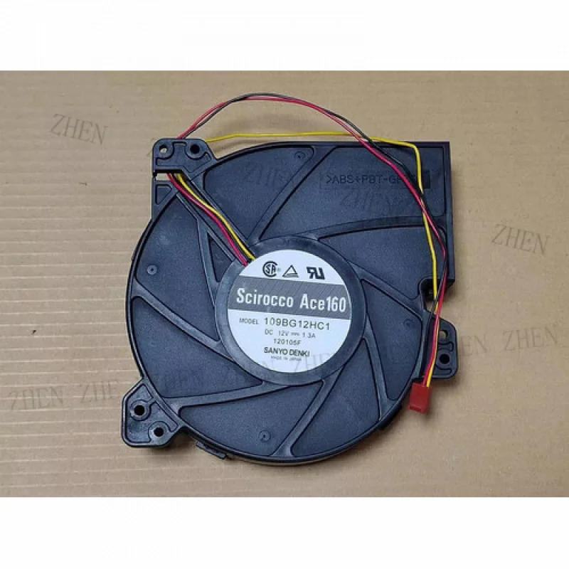 Y 1x 16CM FOR  Supercharged Violence Blower Fan 109BG12HC1 DC12V 1.3A 16040