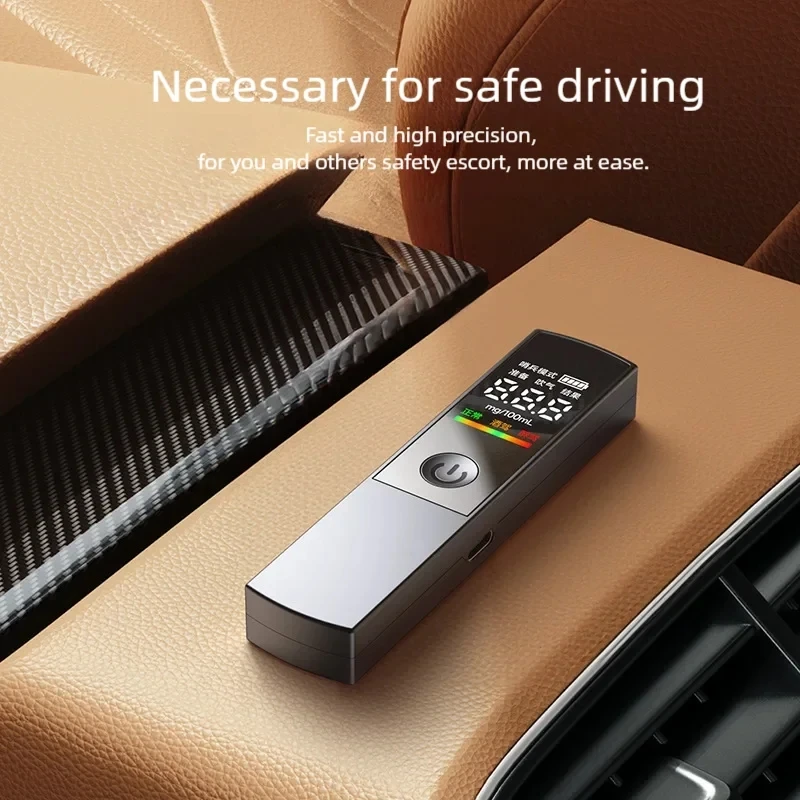 Lenovo Car Alcohol Tester Portable High Accuracy Breath Analyzer Digital Breathalyzer with LCD Display for Driver