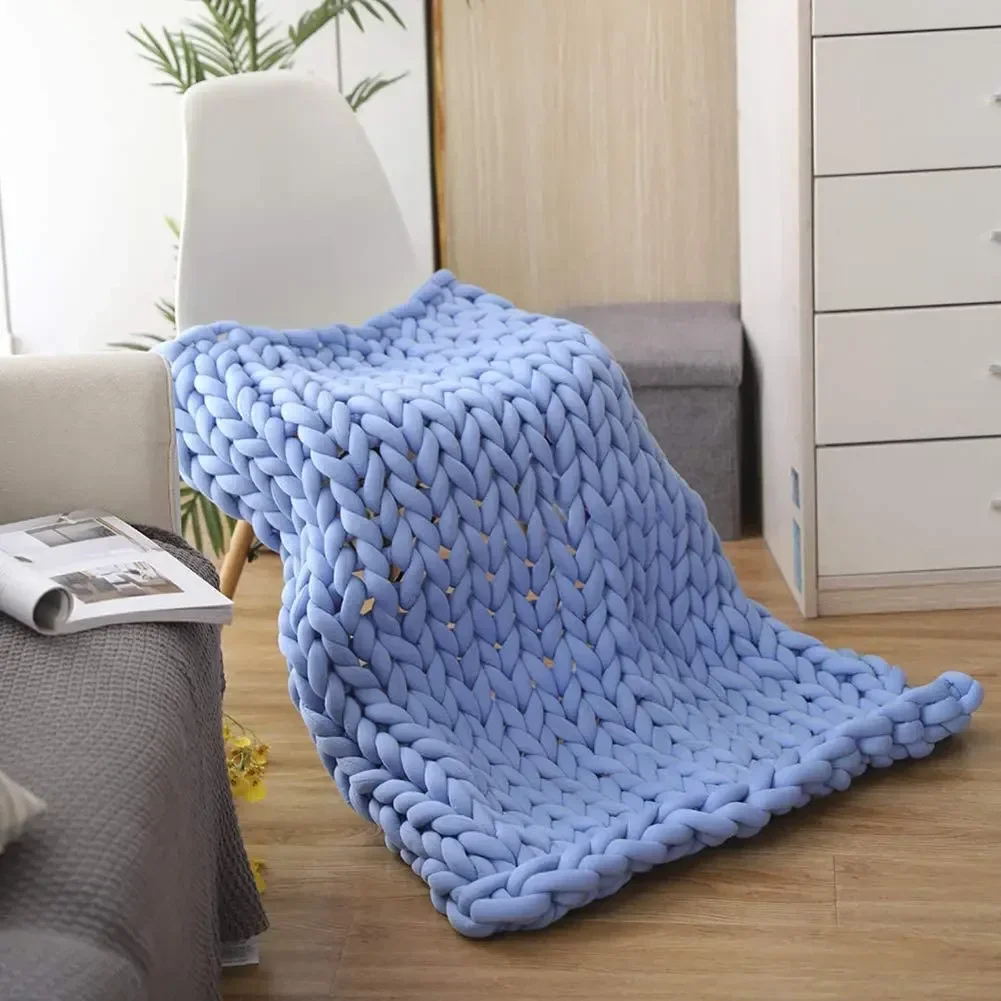 Weighted Blanket Heavy Throw  Polyester Solid Knitted Washable Chunky Knit s