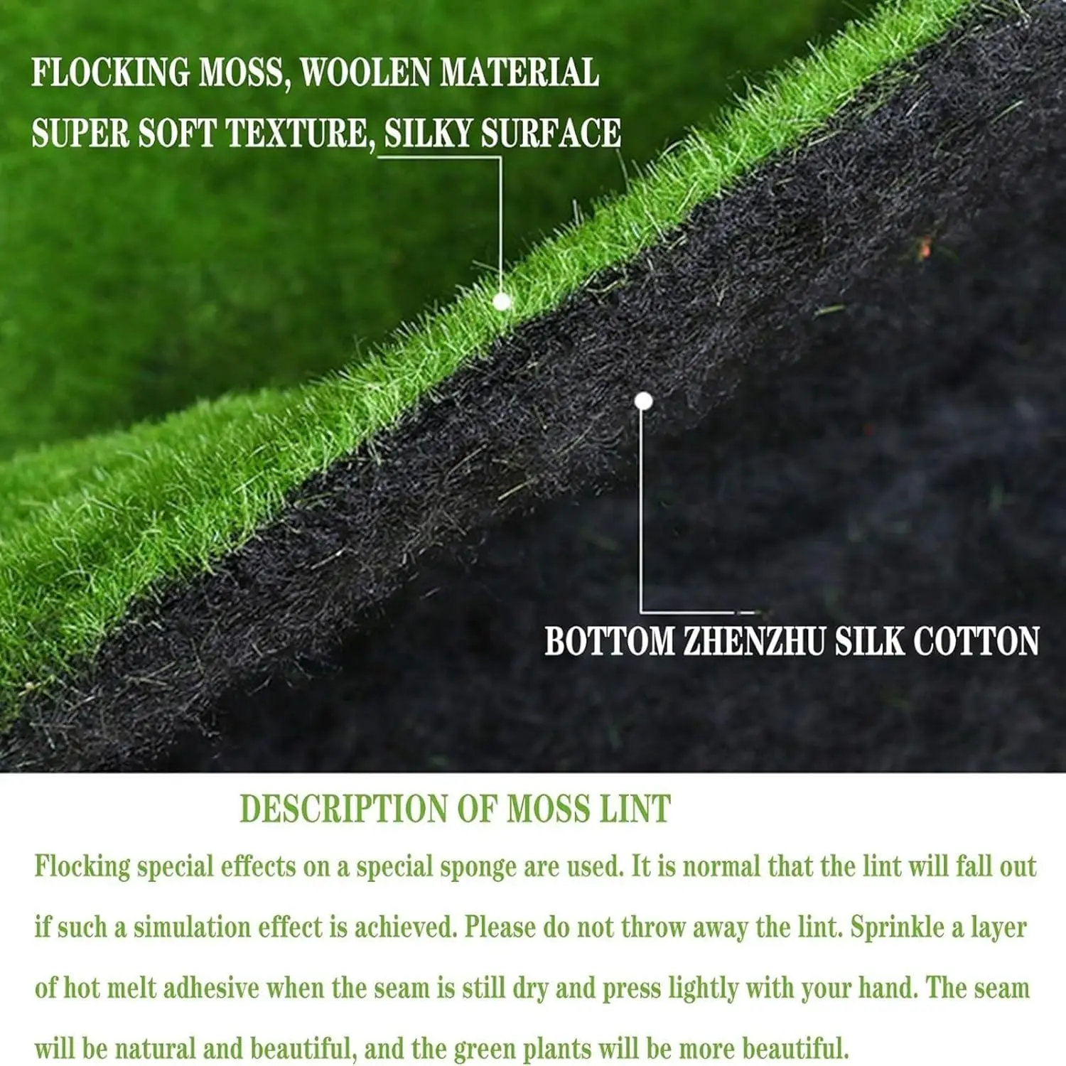 Artificial Moss Mat Fake Grass Rug DIY Synthetic Turf Landscape Artificial Grass Mats Lawn Carpet for Garden Patio Balcony DIY - view 5